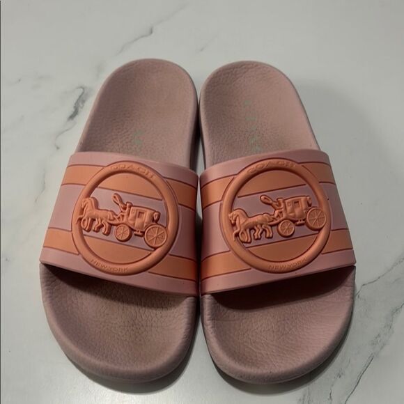 Coach Shoes - Coach Pink Slide Sandals